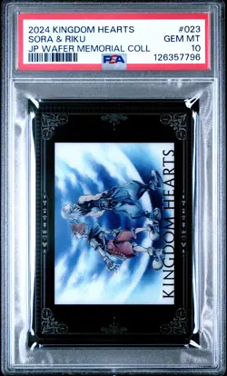 2024 KINGDOM HEARTS JPN WAFER CARDS MEMORIAL COLL #023 SORA & RIKU PSA 10 - Image 1
