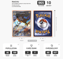 2023 Pokemon SV Paldea Evolved 211/193 Raichu Illustration Rare TAG 10 (965) - Image 4