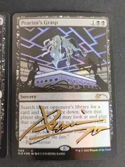 MTG Praetor's Grasp 1023 Secret Lair Foil & Non-Foil Signed Riyou Kamei aca576 - Image 2