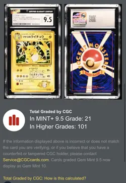 🌟LOW POP VINTAGE HOLO🌟Pokemon 1999 JP Gym 2 Holo LT SURGE'S RAICHU #26 CGC 9.5 - Image 3