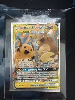Raichu & Alolan Raichu GX 54/236 Pokemon TCG Unified Minds EXC - Image 1