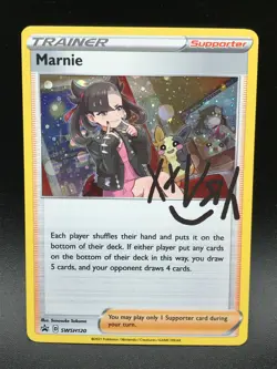 Marnie SWSH120 HOLO RARE Pokemon Black Star Promo NM 2021 Card TCG - Image 1