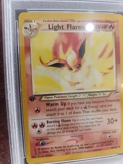 Light Flareon 1st Edition Pokemon Card WOTC Mint PSA 9 - Image 3