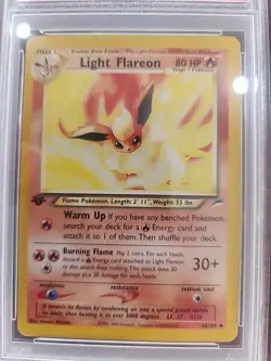 Light Flareon 1st Edition Pokemon Card WOTC Mint PSA 9 - Image 5