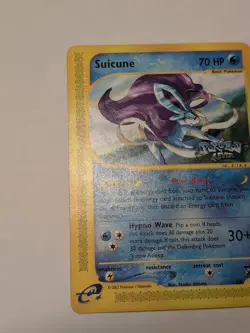 Suicune Promo 53 WOTC Black Star Pokemon Card LP Vintage 2002 - Image 3
