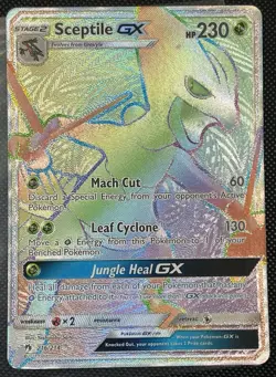 SCEPTILE GX 2018 POKEMON TCG S&M LOST THUNDER SECRET RARE 216/21 - Image 1