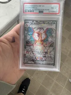 PSA 8 NM-MT Charizard ex 2023 Obsidian Flames 223/197 SIR Pokemon Card - Image 2