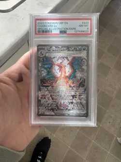 PSA 8 NM-MT Charizard ex 2023 Obsidian Flames 223/197 SIR Pokemon Card - Image 3
