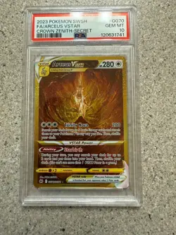Arceus VSTAR GG70/GG70 Pokemon TCG Crown Zenith PSA 10 GEM MINT. NEW CERT 8/25 - Image 1