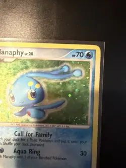 Pokemon TCG Manaphy Holo Rare Card Diamond & Pearl 9/130 Foil Swirl 2007. LP - Image 3