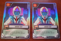 Gundam M.S. TCG - Pilot Card - Amuro Ray (PL-053) Rare Foil Lot of 2 - Image 3