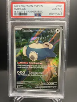 PSA 10 - 2023 POKEMON SVP EN-SV BLACK STAR PROMO 051 SNORLAX - Image 1