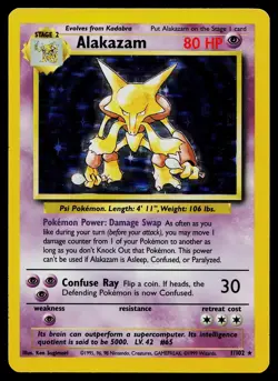 Pokemon Card - Alakazam Base Set Unlimited 1/102 Holo Holo Rare - Image 1