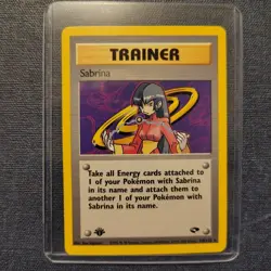 ⚡Sabrina 1st Edition 110/132 Gym Challenge Trainer Pokemon card 2000 - Image 1