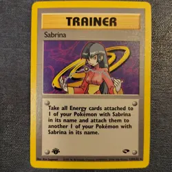 ⚡Sabrina 1st Edition 110/132 Gym Challenge Trainer Pokemon card 2000 - Image 2