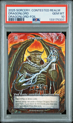 Sorcery Dragonlord Unique Foil Avatar Ed Beard Jr. Dragonlord PSA 10 Gem Mint - Image 1