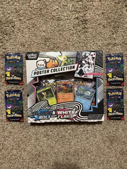 Pokemon Scarlet & Violet Black Bolt White Flare Poster Collection SV10.5 SEALED - Image 1