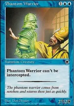 MTG - Phantom Warrior - Portal 1 - MP, English Magic FLAT RATE SHIP - Image 1