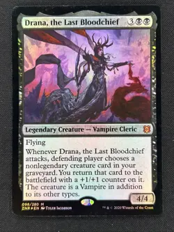 MTG ~ Drana, the Last Bloodchief ~ Zendikar Rising ~ Vampire Magic LP - Image 1