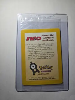 Sealed 2001 Entei Reverse Holo Pokemon Neo Discovery Black Star Movie Promo - Image 1