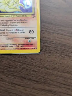 Pokemon TCG NINETAILS English BASE Set 2 HOLO RARE - NM CONDITION - Image 5