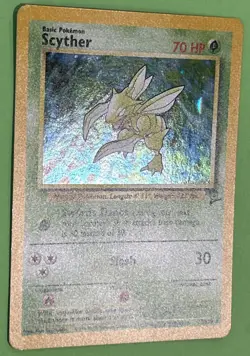 Pokemon TCG Scyther 017/130 Base Set 2 Near Mint NO PLAY - Image 2