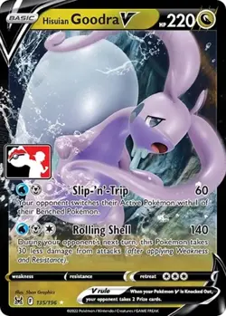 1x Hisuian Goodra V (#135/196) - Holofoil NM Eng Pokemon - Prize Pack Series - Image 1