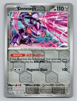 Reverse Holo Genesect 040/064 Uncommon Shrouded Fable Pokemon - Image 1