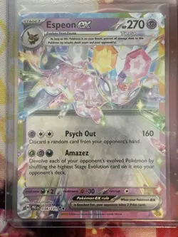 Pokemon Espeon ex 034/131 Sv: Prismatic Evolutions Double Rare Holo 270 HP Eng - Image 1