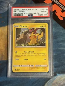 PIKACHU 2019 POKEMON SUN & MOON BLACK STAR PROMO #SM234 PSA 8 - Image 1