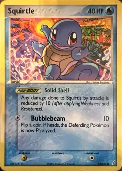 Squirtle 64/100 Common Crystal Guardians Pokemon Lightly Played - Image 1
