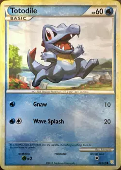 Totodile 86/123 Common HeartGold & SoulSilver Pokemon Lightly Played - Image 1