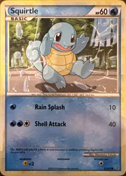 Squirtle 63/95 Common HGSS Unleashed Pokemon Lightly Played - Image 1
