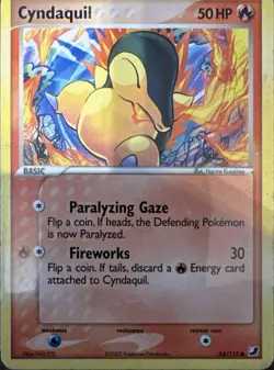 Cyndaquil 54/115 Common Unseen Forces Pokemon Lightly Played - Image 1