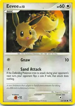 Eevee 63/100 Legends Awakened Common NM Pokemon TCG - Image 1