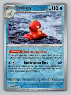 Reverse Holo Octillery 034/182 Common Paradox Rift Pokemon - Image 1