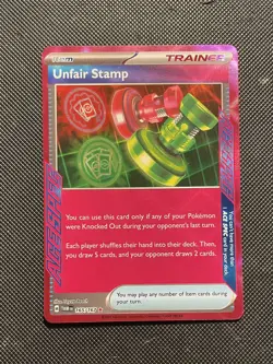 Pokemon TCG Twilight Masquerade Unfair Stamp 165/167 - Image 1