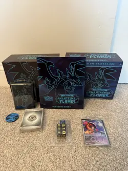 EMPTY Pokemon TCG Phantasmal Flames ETB Elite Trainer Boxes W/ Promos NO Packs - Image 1