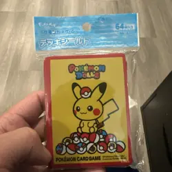 Japanese Pokemon Center Exclusive Pikachu Pokemon Dolls Sleeves Sealed 64ct - Image 1