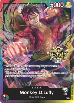 MONKEY.D.LUFFY (3RD ANNIVERSARY TOURNAMENT 3 BROTHERS PACK) NM - Image 1
