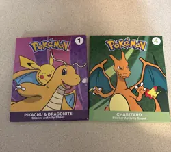 mcdonalds 2024 pokemon Sticker Activity Sheet With Cards Unopened # 1 & #4 - Image 1