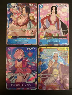 One Piece CCG Japanese Card Lot (4) Boa Hancock ST03-013 Vinsmoke Reiju Vivi ALT - Image 1