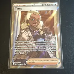 Tyme 143/131 Ultra Rare Full Art Prismatic Evolutions Pokemon TCG Card Near Mint - Image 1