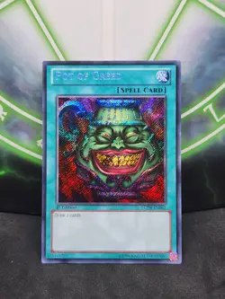 Yugioh Pot of Greed LCJW-EN061 Secret Rare 1st Edition NM - Image 1