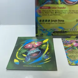 Pokemon TCG Mega Venusaur ex #013 Black Star Jumbo Card, Promo Card, And Sticker - Image 3