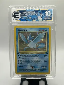 1999 Pokemon TCG Fossil Set Articuno Holo Rare Card 2/62 WOTC Vintage EGC 10 - Image 1