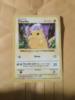PIKACHU - 58/102 - Base Set - Pokemon Card - HP - Image 1