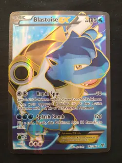 Pokemon Blastoise EX Full Art Holo Ultra Rare Card 142/146 XY Base Set 2014 - MP - Image 1