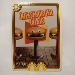 McDonalds - Cheeseburger Chair - 15/24 - Unredeemed - 2026 - Trading Card - Image 1