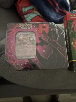 Pokemon Trading Card Game Mewtwo Tin with Multiple Cards Collectible Set - Image 1